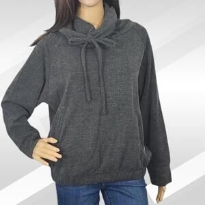 2/$30 Lumiere Gray Cowl Neck Sweatshirt with Pockets Size M | Casual Pullover